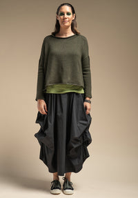 black skirts long, pure cotton clothing