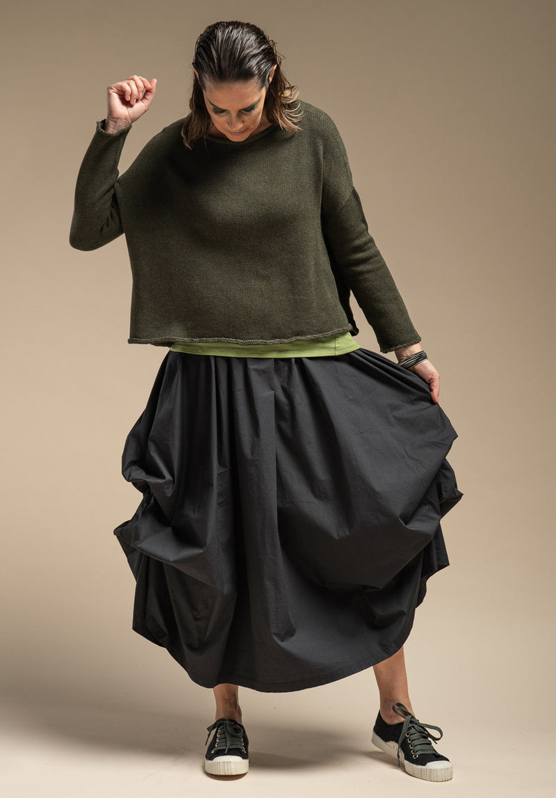 cotton maxi skirt, black skirts long