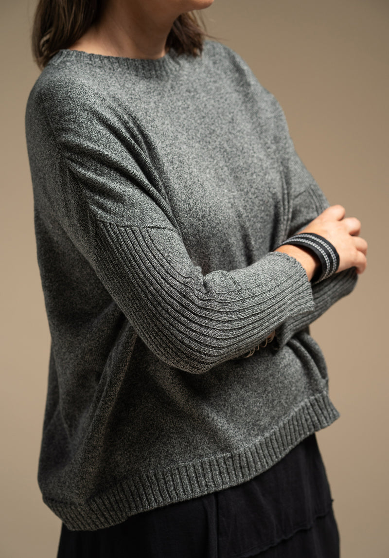 Luna Gallery Crew Neck Cotton Jumper, Australian made clothes