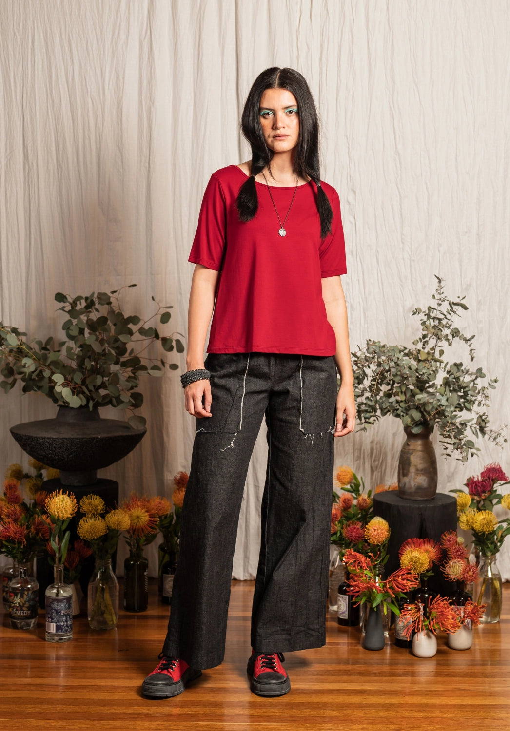 Helen Pant Japanese black denim
