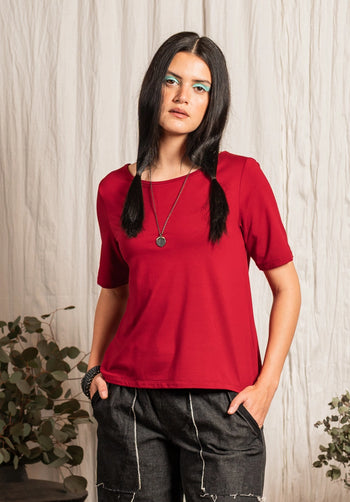 Lynne top ruby bamboo