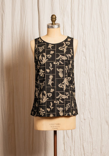 Monarch top Stitched Print