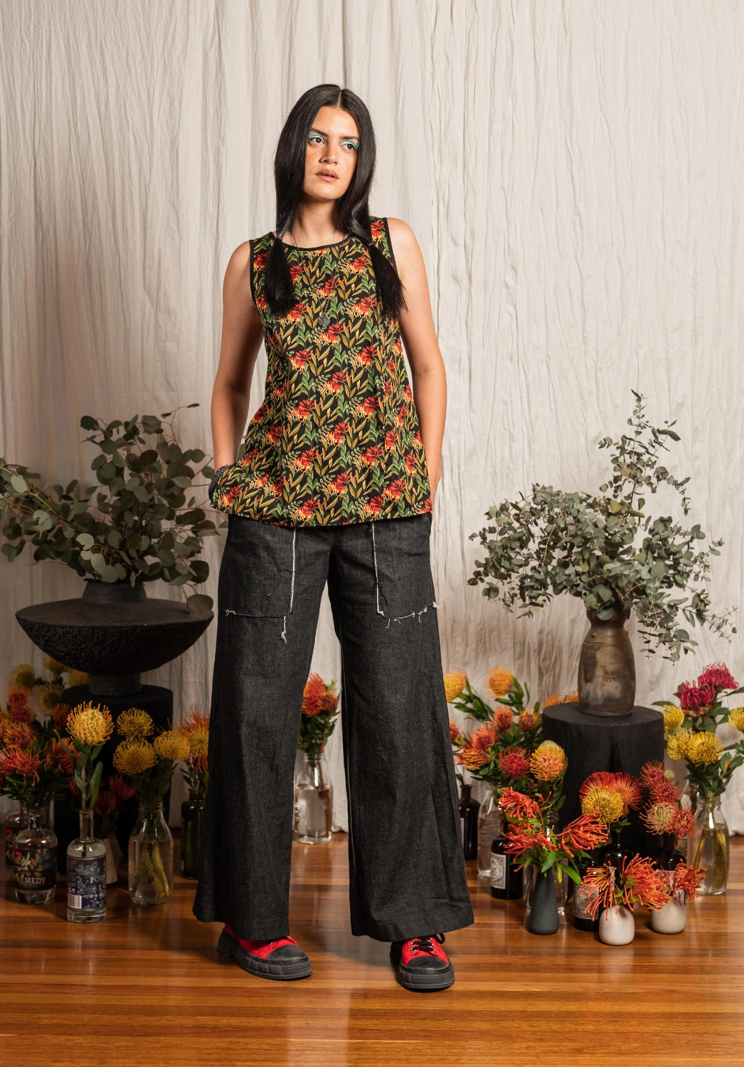 Helen Pant Japanese black denim