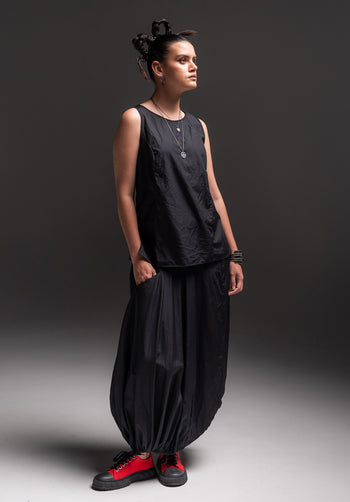 Monarch top Black Japanese Cotton