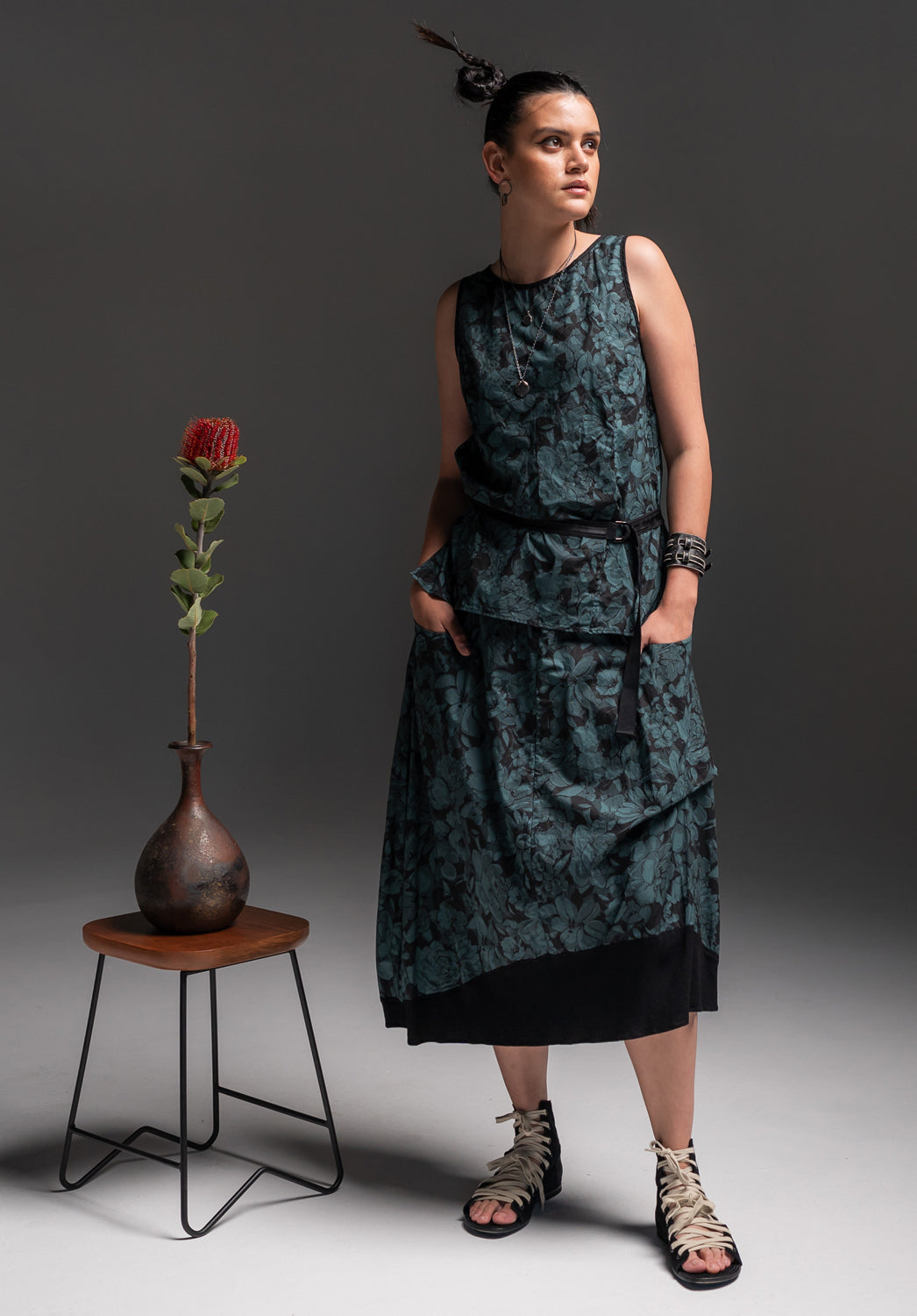 chloe mint green dress Chloe Mint Cowl Neck Silky Midi Slip Dress main image 1
