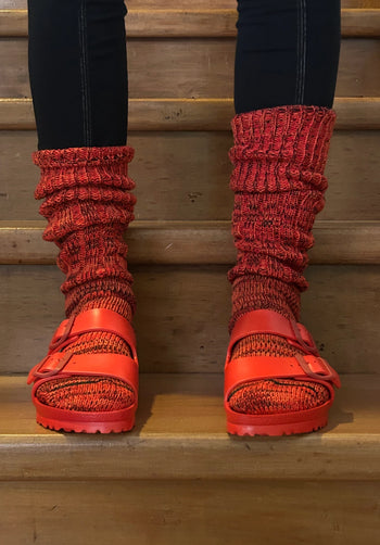 Mongrel Knitted Wool Socks - Fire