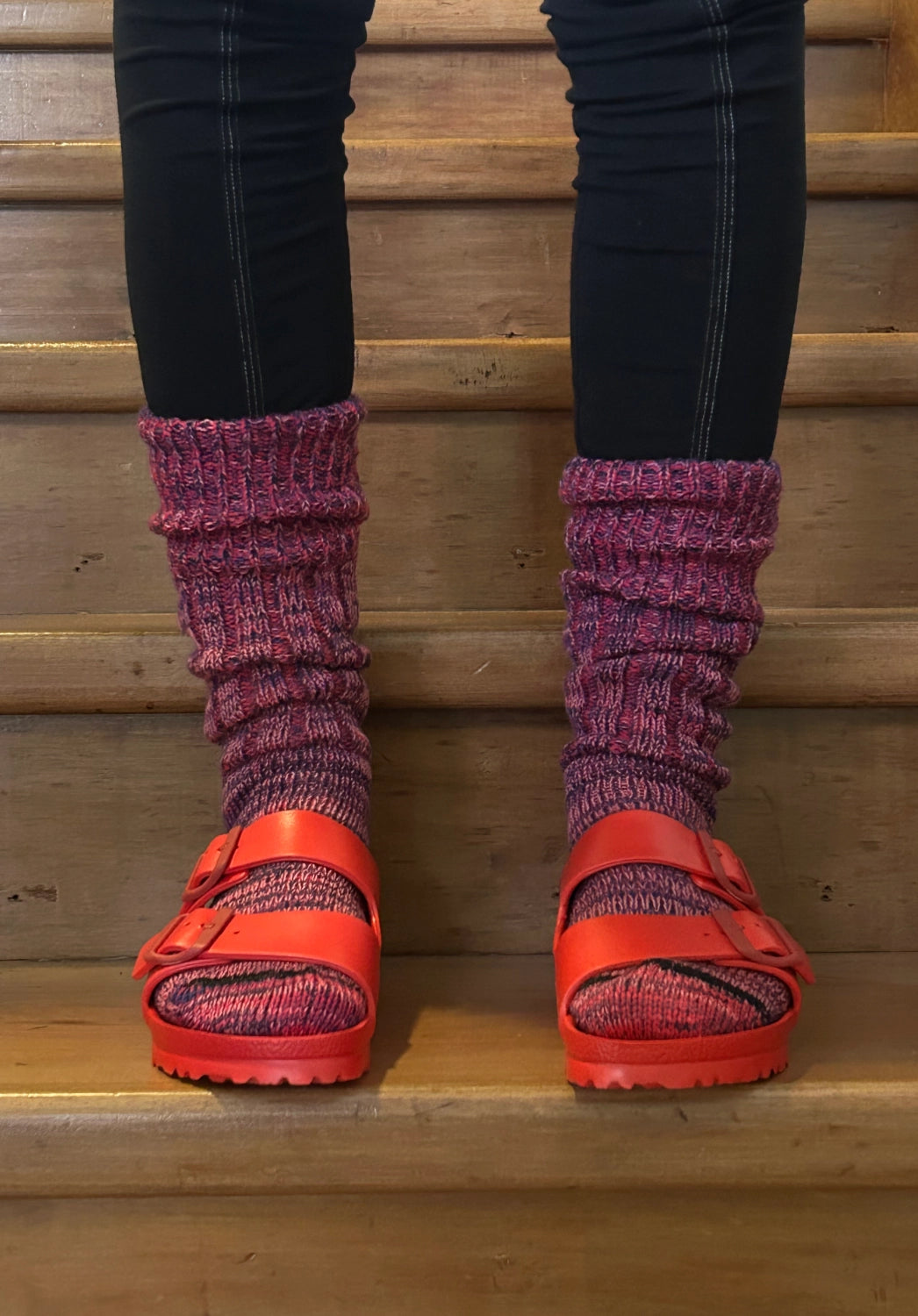 Mongrel Knitted Wool Socks - Mulberry