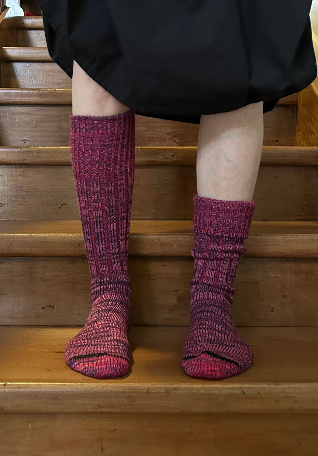 Mongrel Knitted Wool Socks - Mulberry