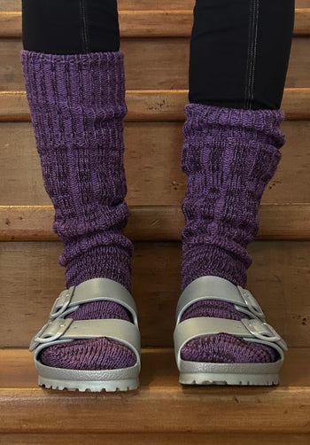 Mongrel Knitted Wool Socks - Purple