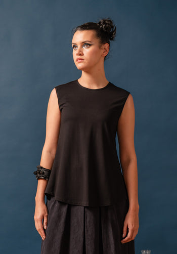 Nancy top black bamboo