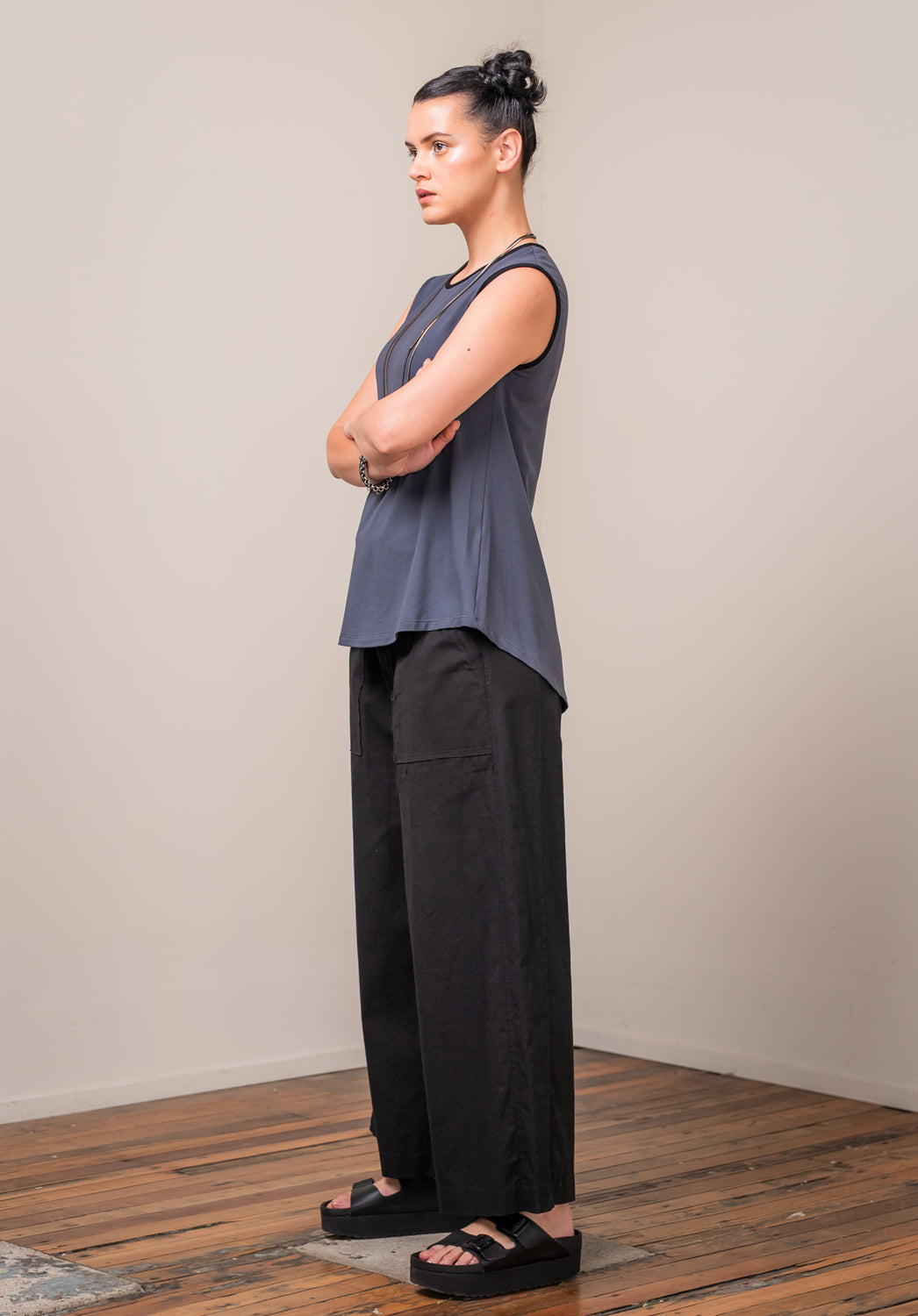 Nancy top charcoal bamboo