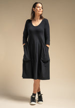 Pippi Dress Black organic cotton