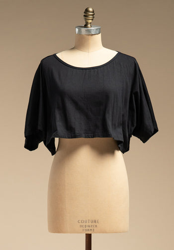 Aura top black organic cotton
