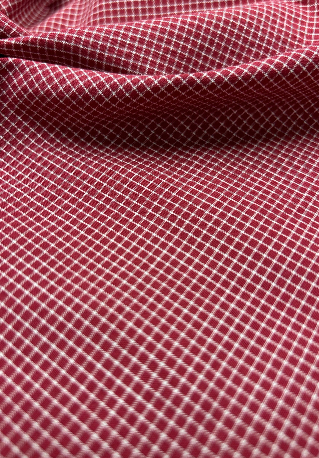 Close-up of red and white checkered fabric