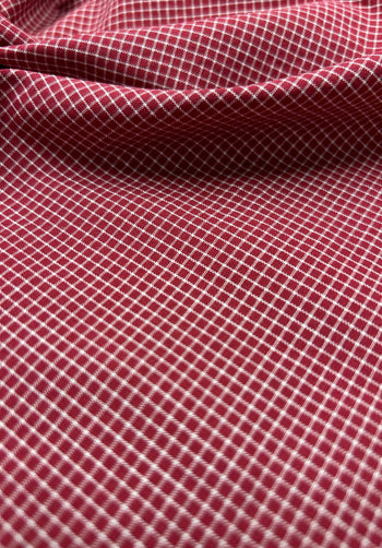 Close-up of red and white checkered fabric