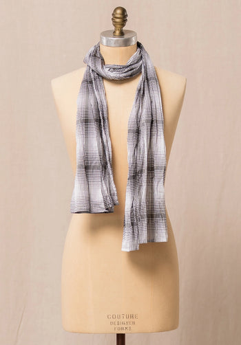 Rider Check Long Scarf