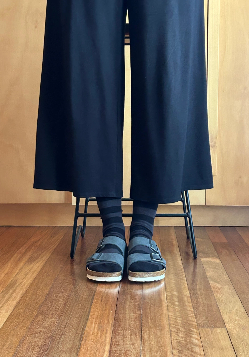 Striped Bamboo Socks - Shadow
