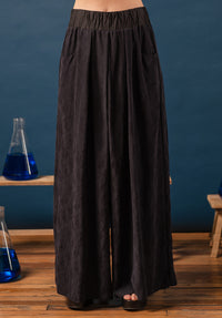 black wide-leg womens pants made in australia