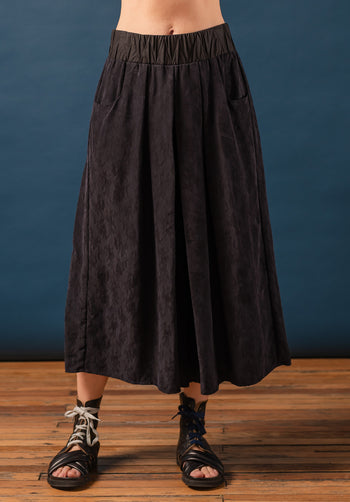 Shallot Culottes Japanese Cupro Midnight