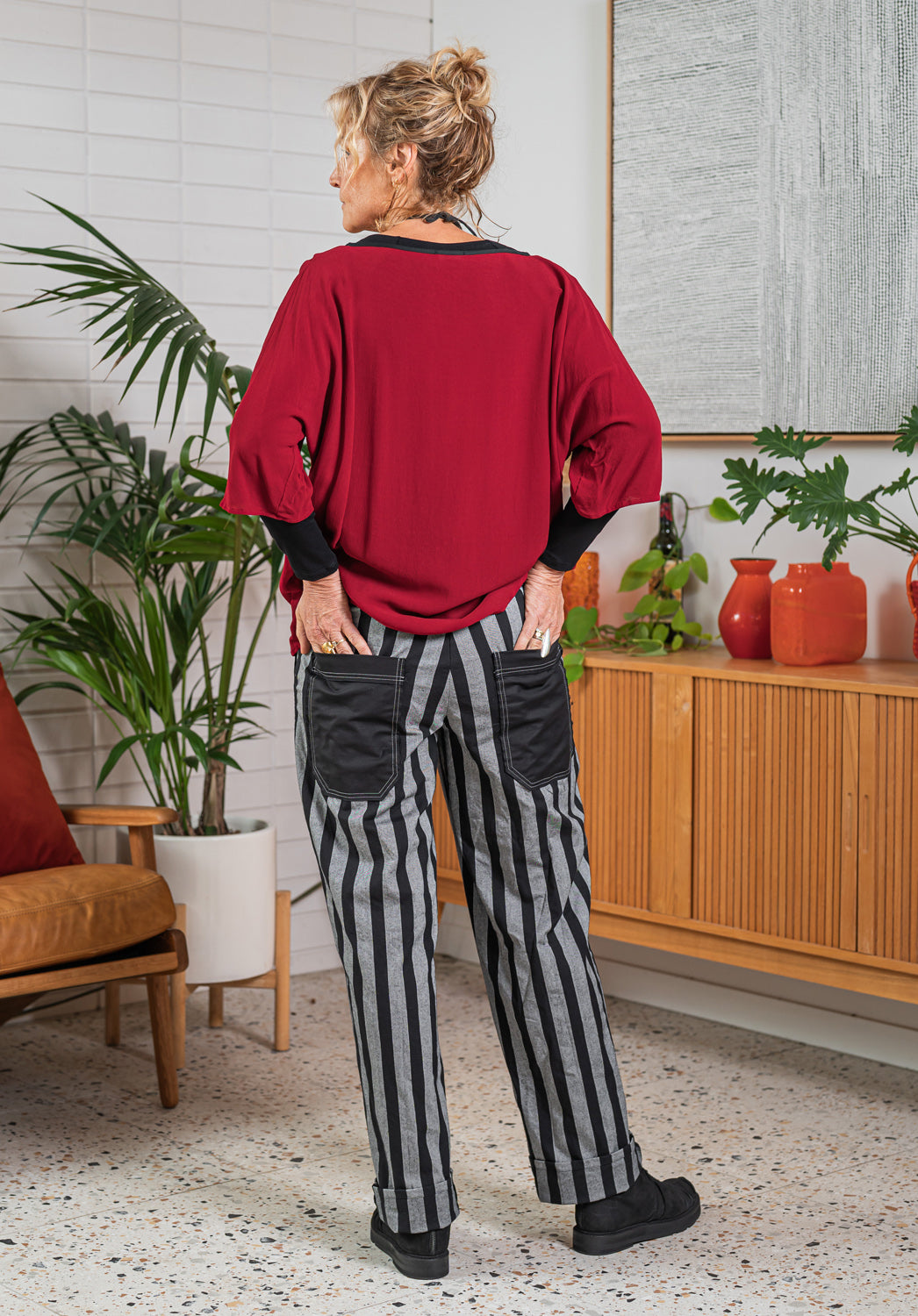 striped pants women, australia designer clothes