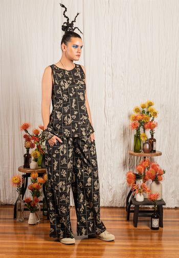 Sprig Pants Stitched Print