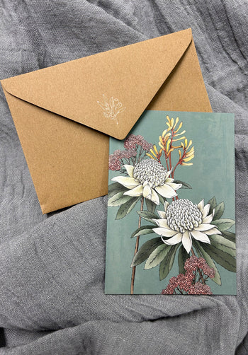 floral portraiture, australian native prints, printed greeting cards, eco boutique online