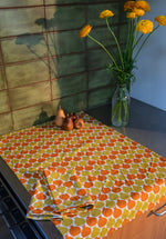 Orange-Mustard Pomegranate - Japanese Linen Napkins