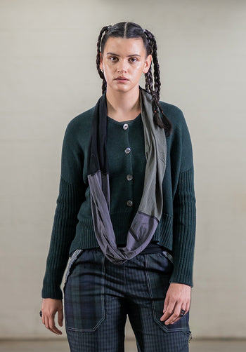 Tri colour merino scarf