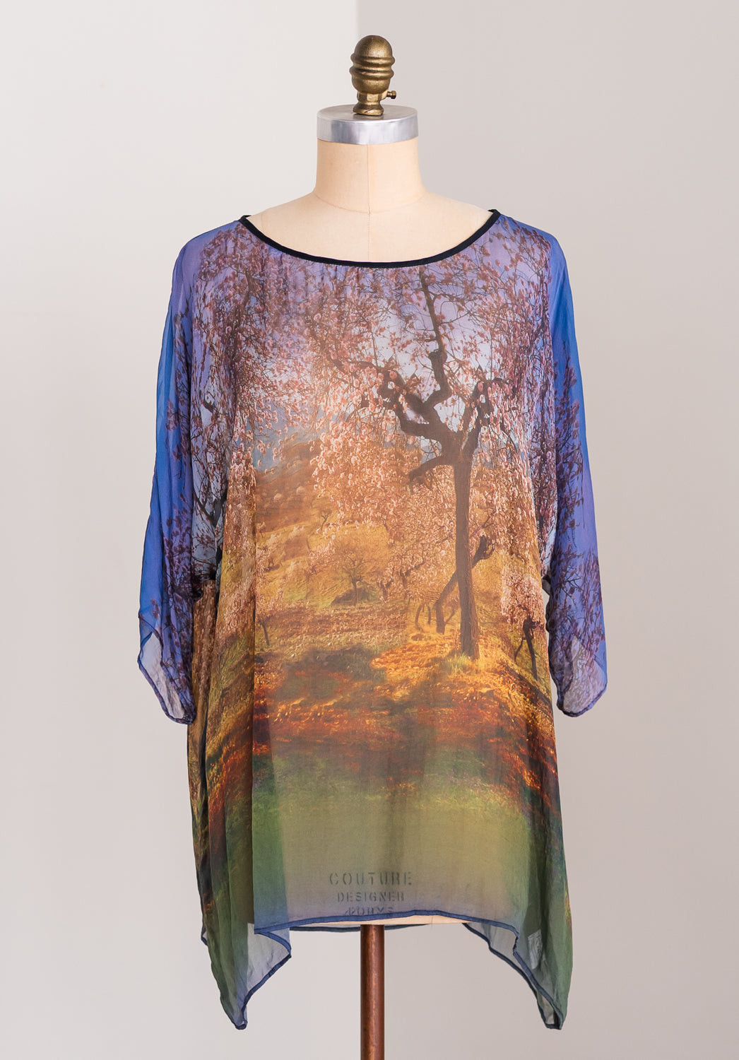 floral print italian silk top, ethical clothing australia