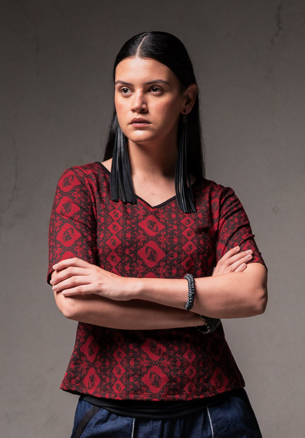 Viola tee Ruby Print | Bamboo tops, fashion online Australia