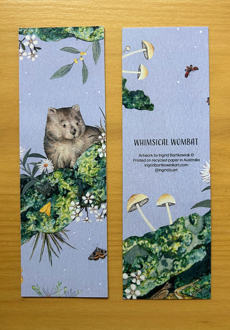 Whimsical Wombat Bookmark