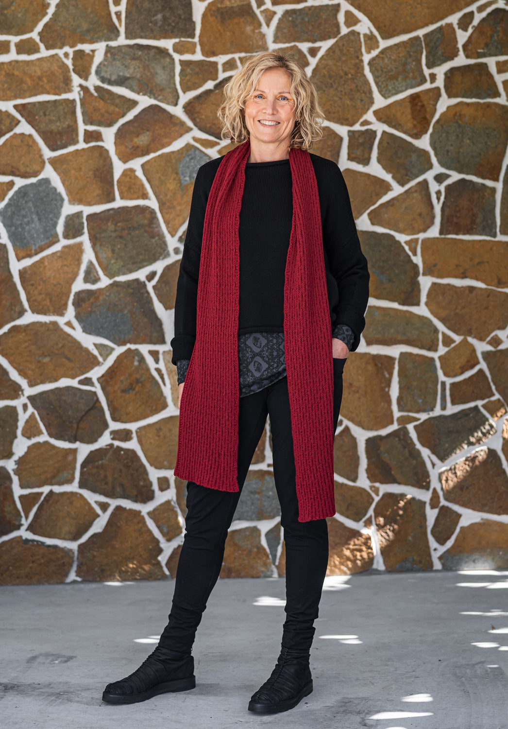 Luna Gallery Wobble Knitted Scarf Australian designer scarves