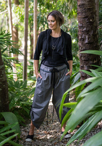 Ester cardi black superfine cotton