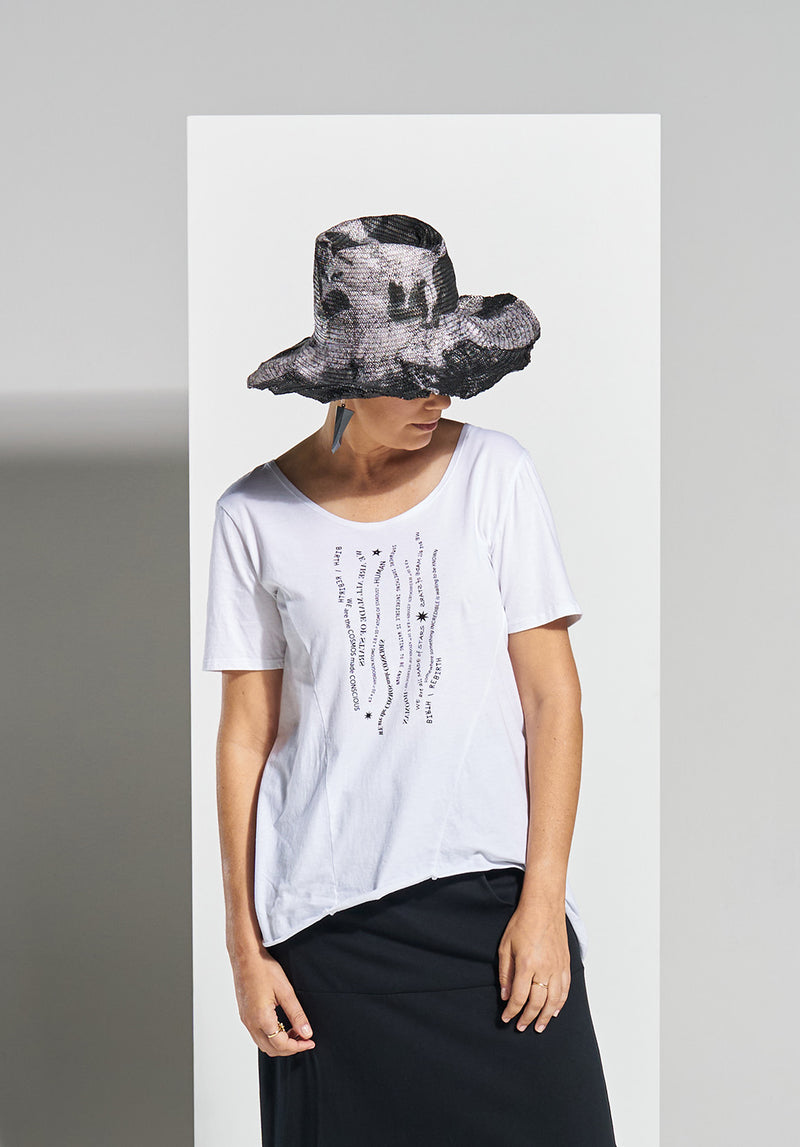 cotton summer tees, summer womens tees, sustainable clothing online, printed cotton tops australia