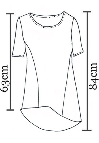 Alana tee black cosmos print