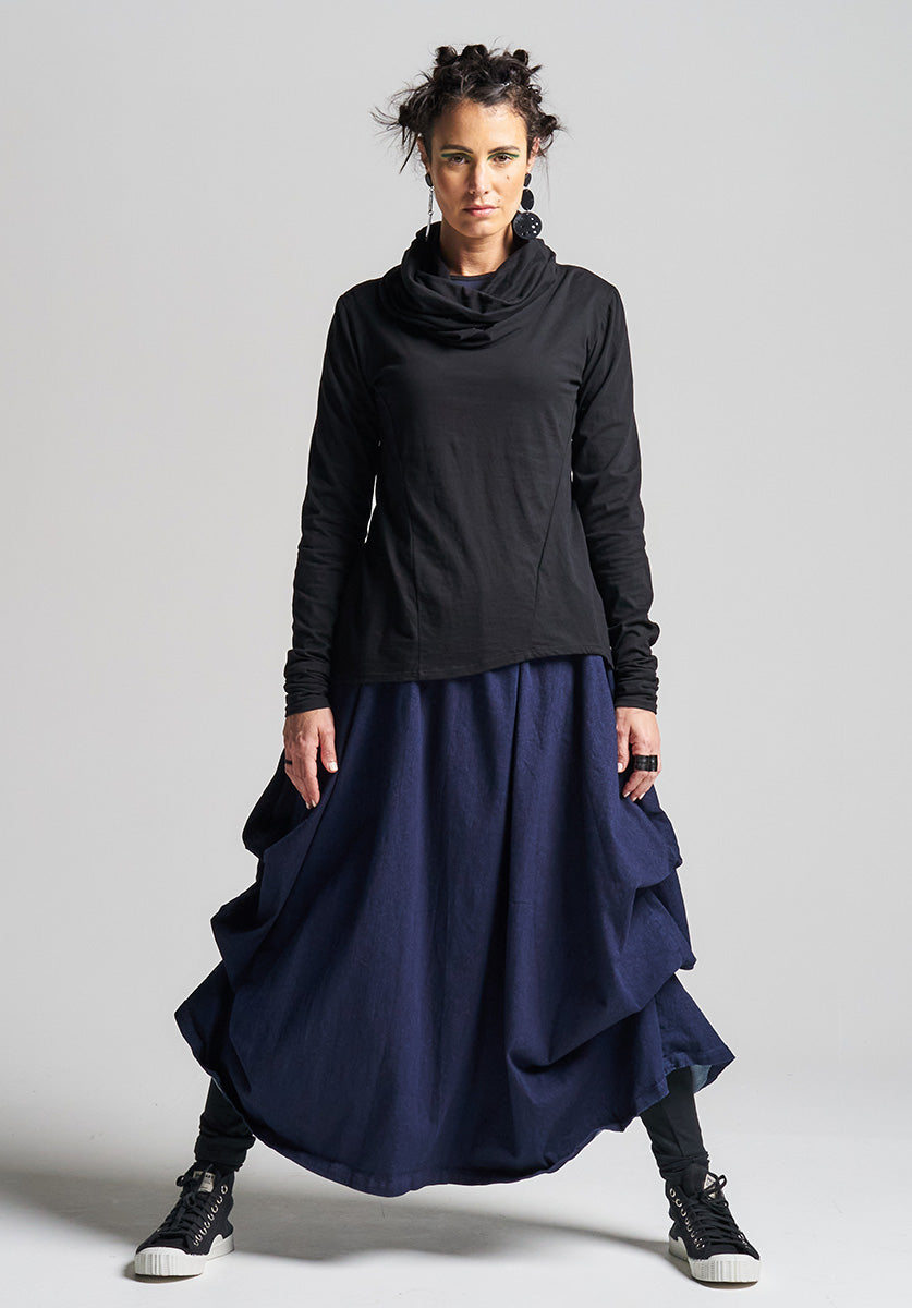 australian made black tops, womens long sleeve tees, made in australia