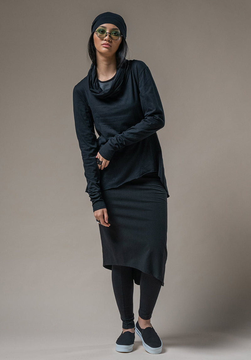 black work skirt, organic cotton skirts, australian made workwear