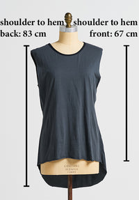 Archie long tank granite organic cotton
