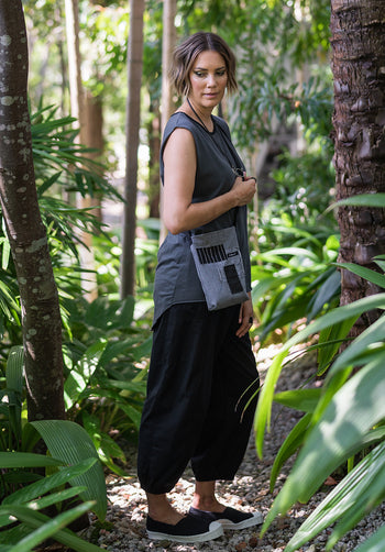 Archie long tank granite organic cotton