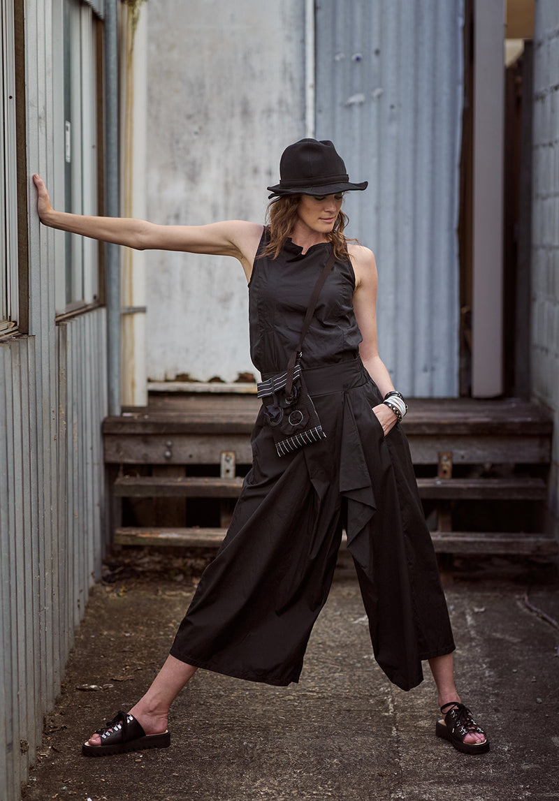 australian designer, cotton clothing australia, womens black tops