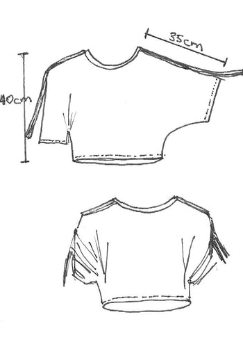 Aura top black organic cotton