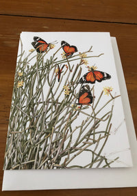Butterflies - White A6 Greeting Card