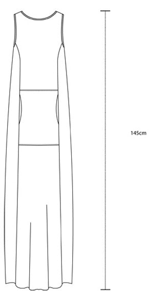 Blythe Maxi dress white organic cotton dill print