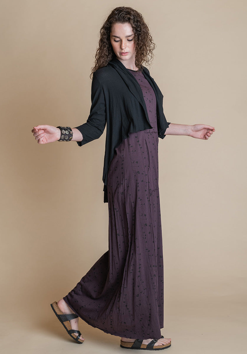 Blythe Maxi dress blackberry print | Organic Cotton Summer Dresses Blythe Maxi dress blackberry print | Organic Cotton Summer Dresses