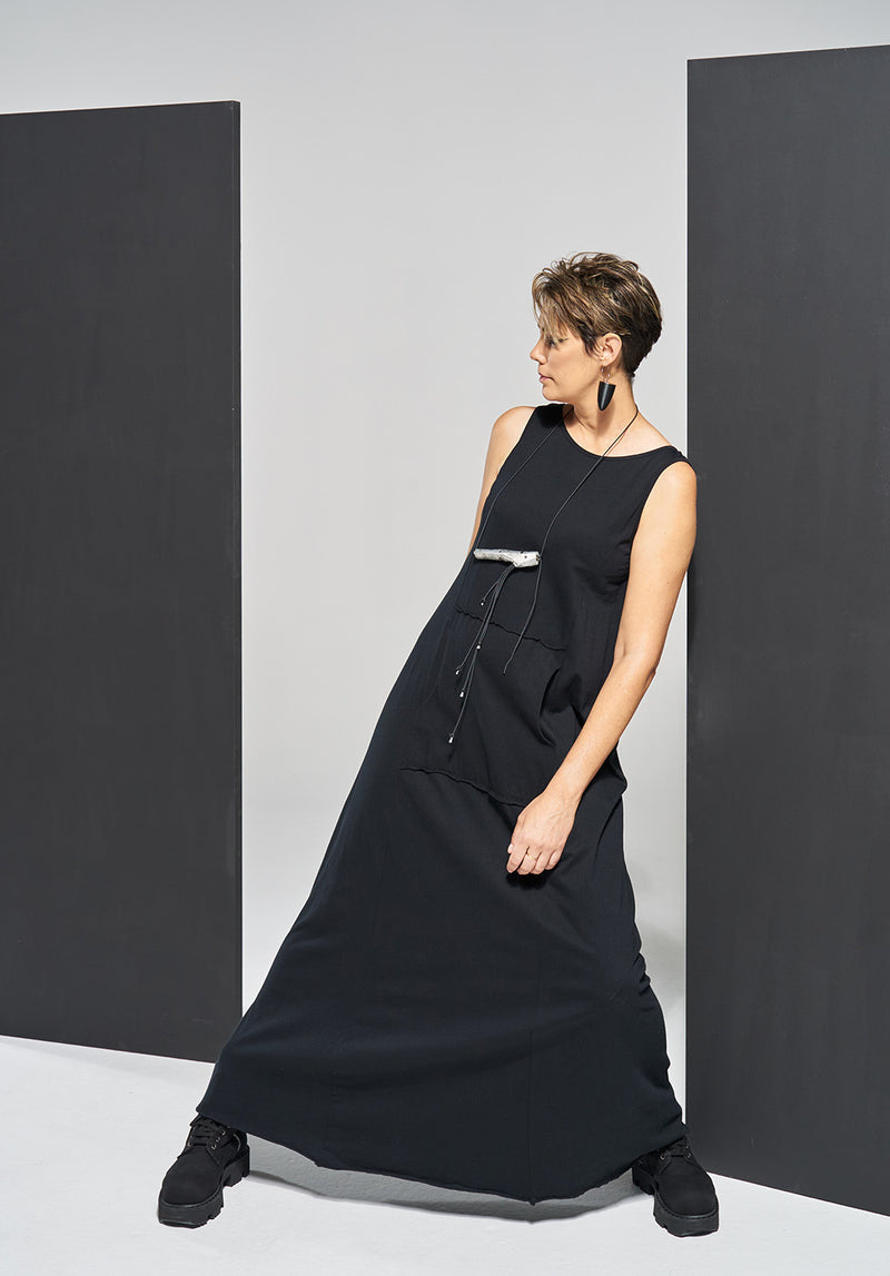 Blythe Maxi dress black organic cotton