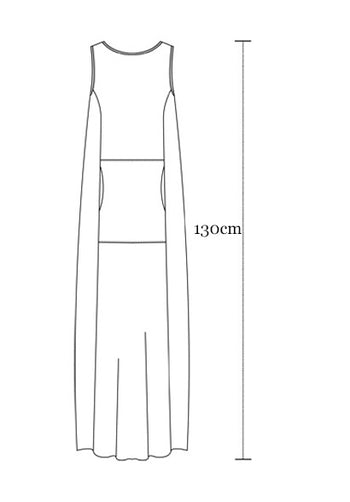 Blythe midi dress dill organic cotton printed