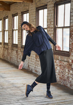 merino clothes Australia, black woolen clothing online, Australian made skirt