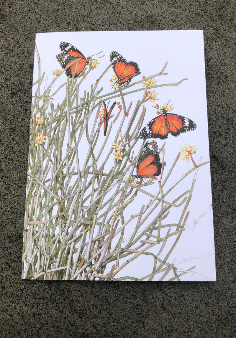 Butterflies - White A6 Greeting Card