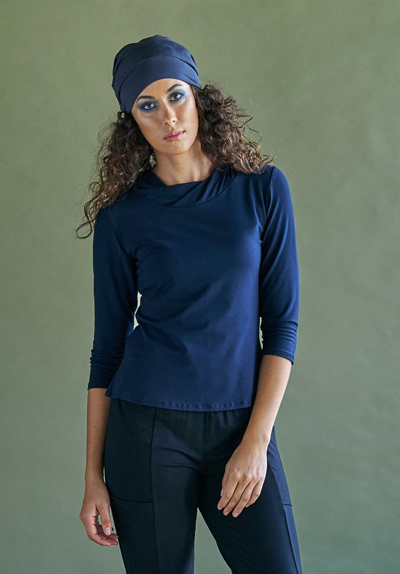 womens workwear, bamboo clothes australia, navy ladies top