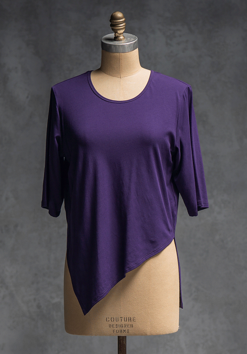 Dana top purple Australian Made Bamboo Clothing online